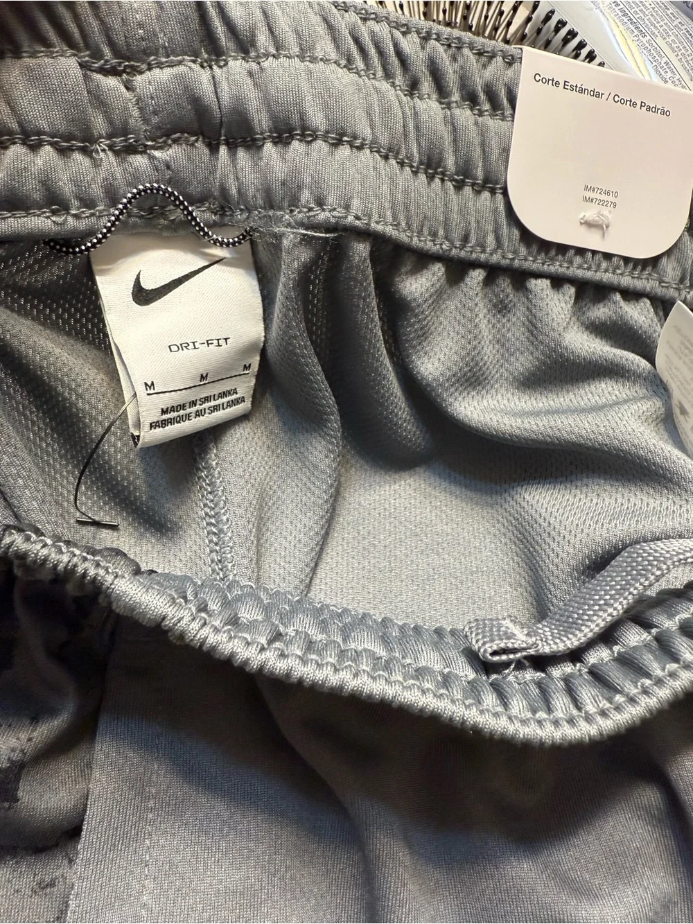 Boys Nike Gray and Black Athletic Shorts